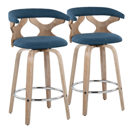 Gardenia - Mid Century Modern Fixed Height Counter Stool With Swivel (Set of 2) - Furniture Home Direct