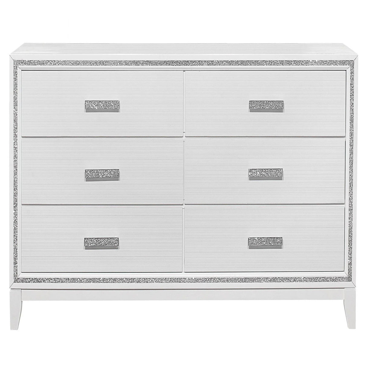 Almera - Glitter Dresser - White - Furniture Home Direct