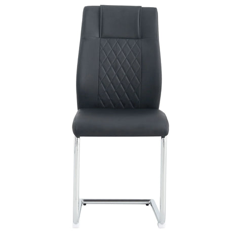 Modern Dining Chairs With Padded Seat, Metal Legs - Furniture Home Direct
