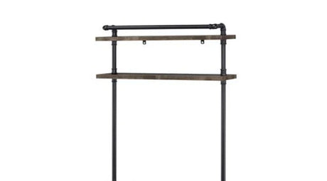 Ensata - Rustic Writing Desk - Black / Oak - Furniture Home Direct