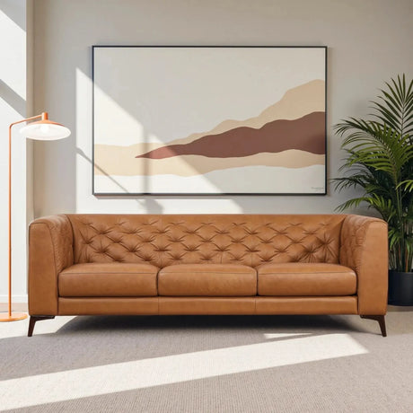 Fargo - Leather Sofa - Brown / Rustic - Furniture Home Direct