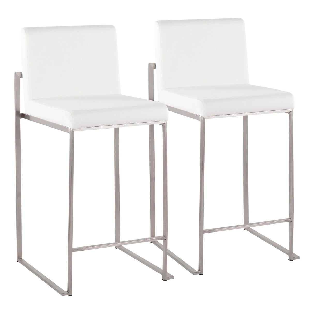 Fuji - Contemporary High Back Counter Stool, Functional Design - Furniture Home Direct