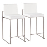 Fuji - Contemporary High Back Counter Stool, Functional Design - Furniture Home Direct