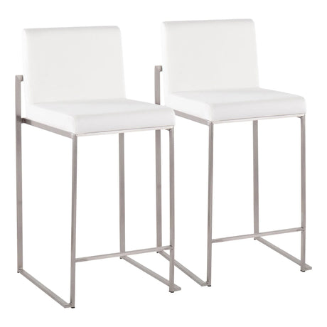 Fuji - Contemporary High Back Counter Stool, Functional Design - Furniture Home Direct