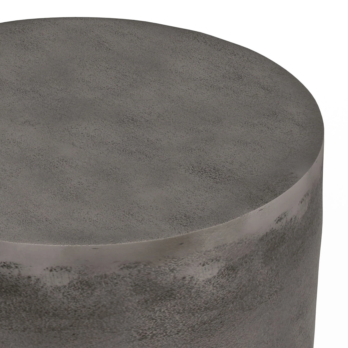 Morris - Metal End Table - Antique Silver - Furniture Home Direct