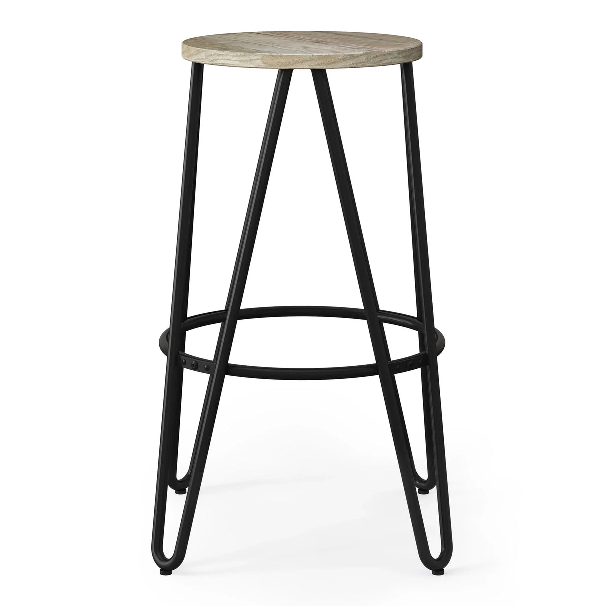 Simeon - Multifunctional Metal Stool With Wood Seat - Furniture Home Direct