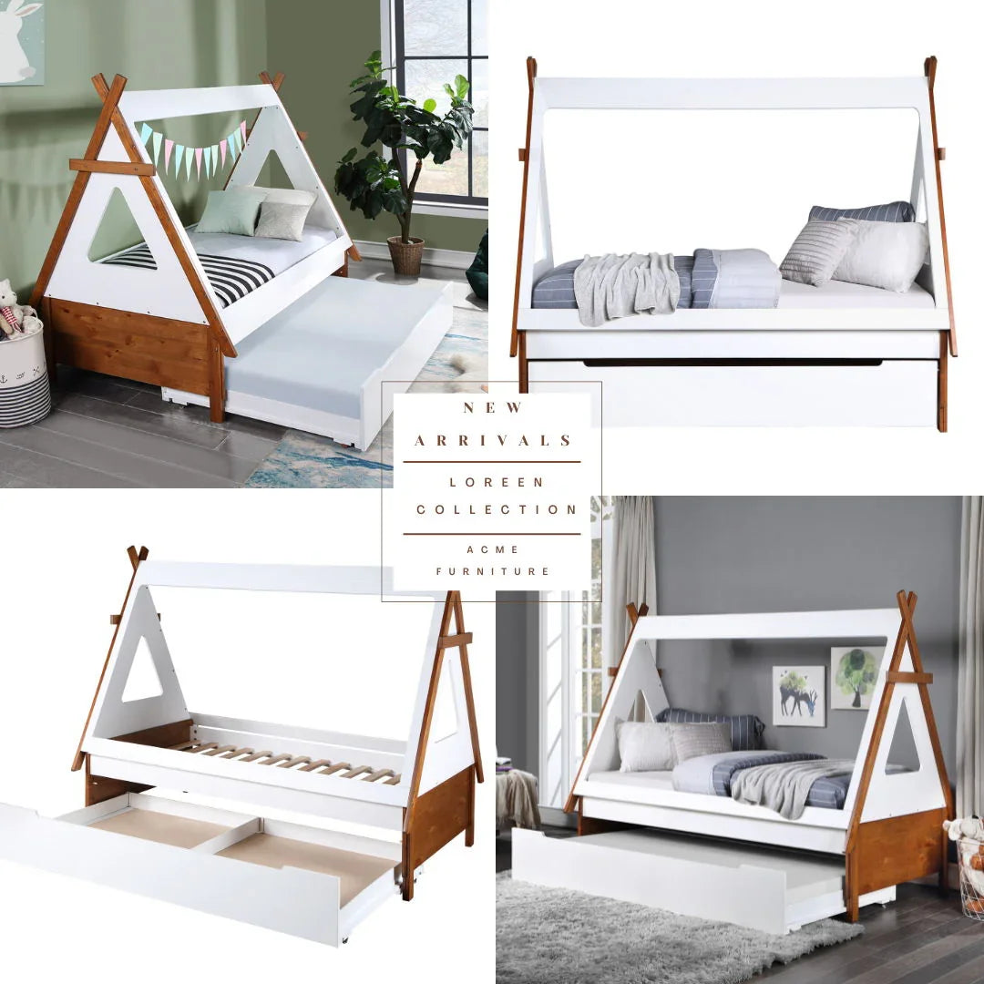 Loreen - Twin Bed - White - Furniture Home Direct