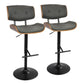 Lombardi - Mid Century Modern Adjustable Barstool - Furniture Home Direct