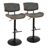 Lombardi - Mid Century Modern Adjustable Barstool - Furniture Home Direct