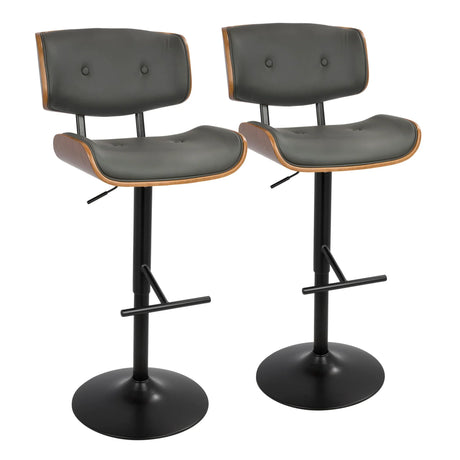 Lombardi - Mid Century Modern Adjustable Barstool - Furniture Home Direct