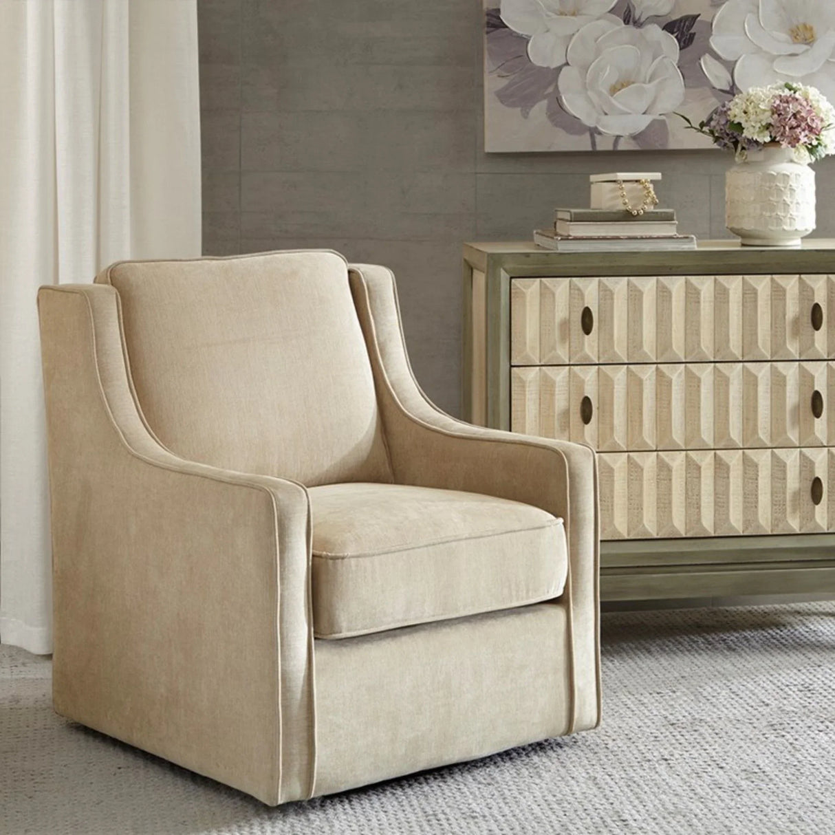 Swivel Chair With 360 Degree Rotation - Furniture Home Direct