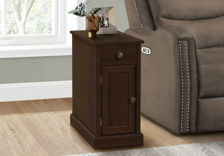 Accent End Table, Storage Drawer, Versatile Design - Espresso - Furniture Home Direct