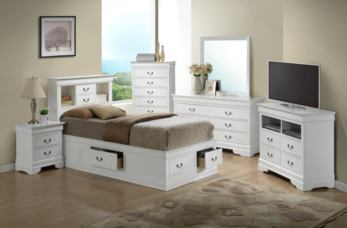 Louis Phillipe - Bookcase Storage Bed - Furniture Home Direct