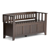 Acadian - Entryway Storage Bench, Handcrafted - Furniture Home Direct