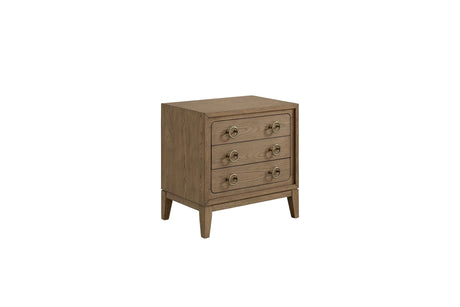 3 Drawer Nightstand With USB - Latte - Furniture Home Direct