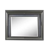 Sawyer - Metallic Mirror With LED - Gray - Furniture Home Direct