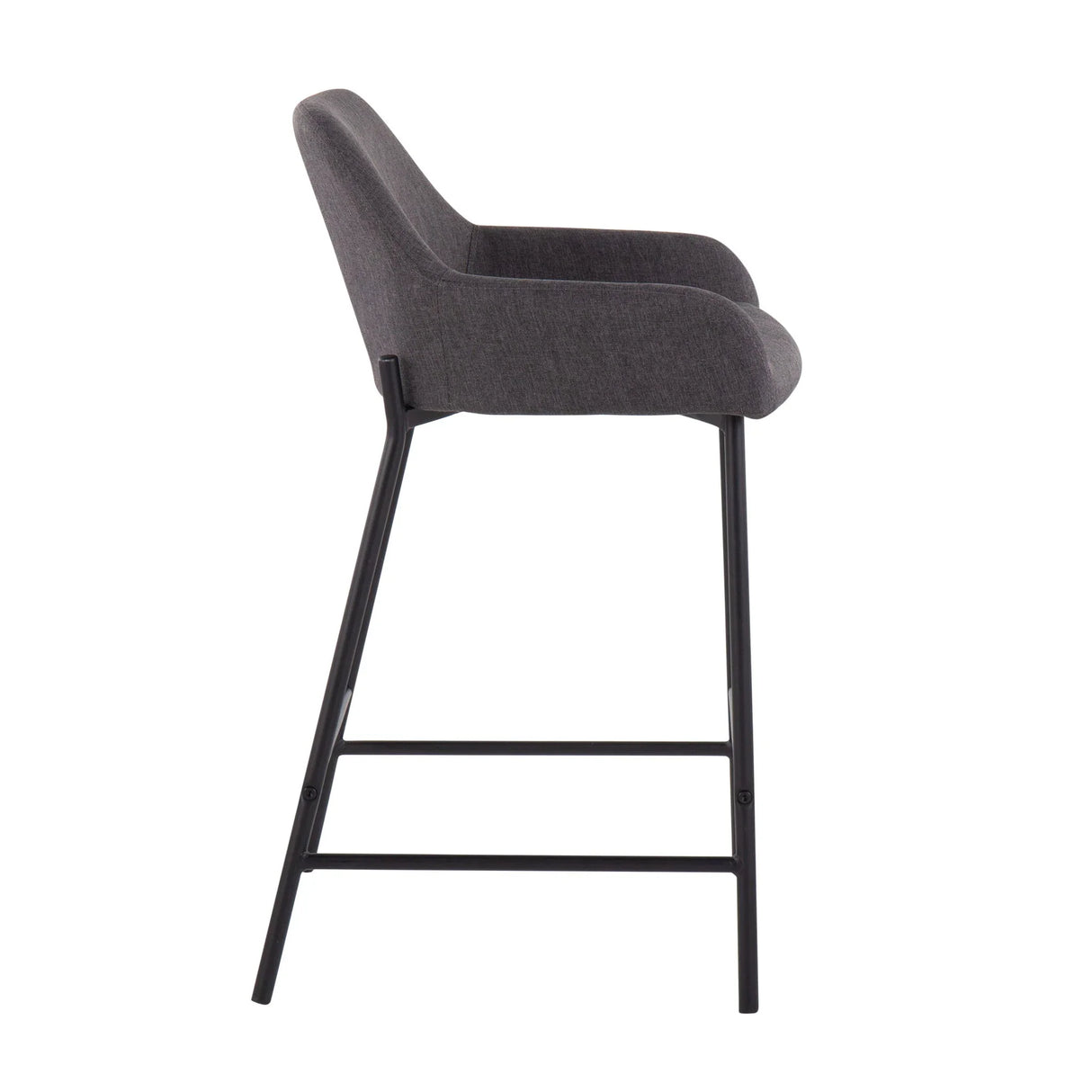 Daniella - Industrial Fixed Height Counter Stool (Set of 2) - Furniture Home Direct