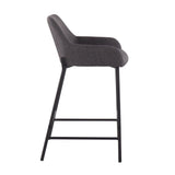 Daniella - Industrial Fixed Height Counter Stool (Set of 2) - Furniture Home Direct