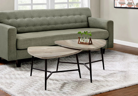 Table Set, Coffee, End, Side, Accent, Living Room / Beige Laminate, Contemporary, Modern (Set of 2) - Taupe - Furniture Home Direct