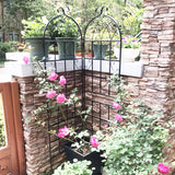 Metal Garden Rustproof Trellis For Climbing Plants Outdoor Flower Support - Furniture Home Direct