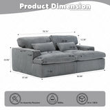 Double Chaise Lounge Chair, Oversized Upholstered Sleeper Cloud Couch - Furniture Home Direct