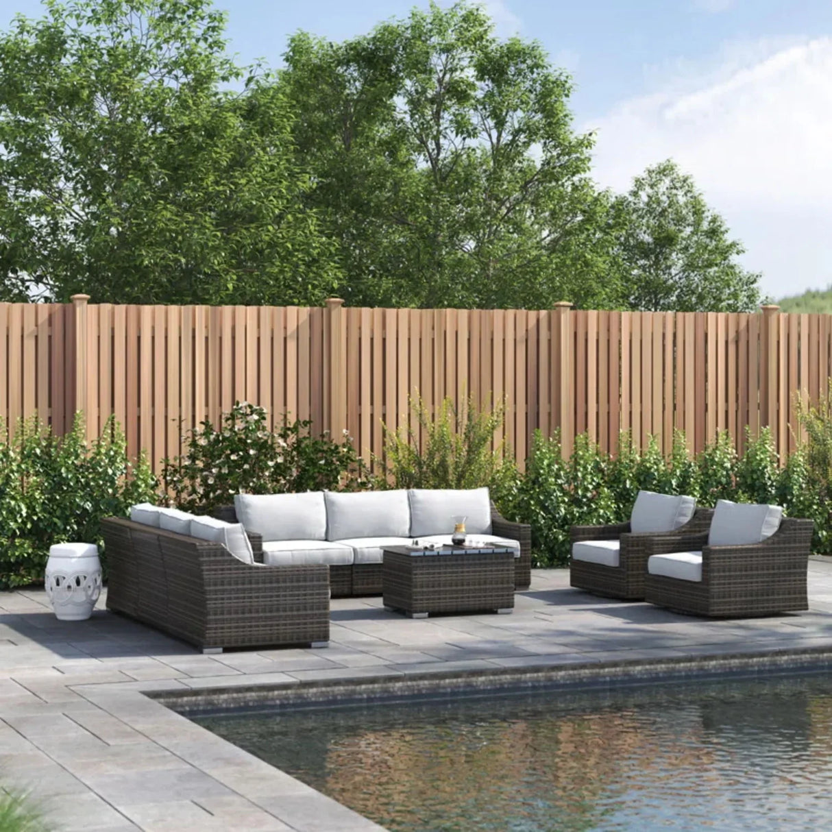 Stylish Sofa Seating Group With Cushions Perfect For Outdoor Gatherings - Furniture Home Direct