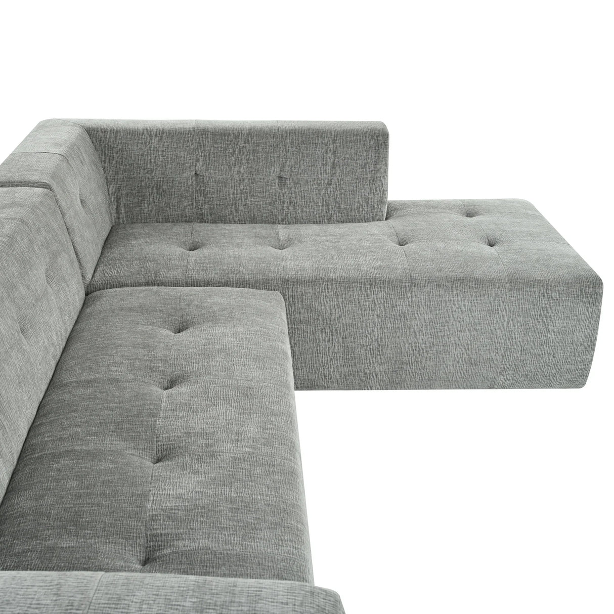 Modular Sectional Sofa in Chenille for Living Rooms Gray - Furniture Home Direct