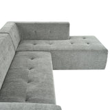 Modular Sectional Sofa in Chenille for Living Rooms Gray - Furniture Home Direct