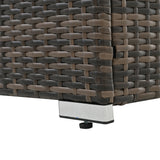 5 Piece Wicker Patio Sectional Set - Gray - Furniture Home Direct