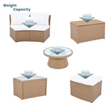 Semi-Circle Outdoor Sectional Set - Furniture Home Direct