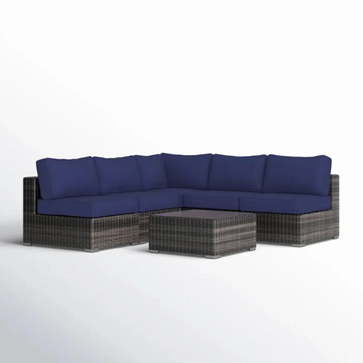 Seating Set With Cushions Handcrafted Wicker Design - Furniture Home Direct