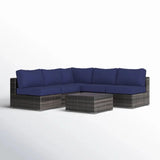 Seating Set With Cushions Handcrafted Wicker Design - Furniture Home Direct