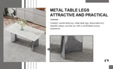 Dining Set 7 Piece Marble Top Table And Chairs White - Furniture Home Direct