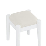 Vanity Desk Bohemian Retro Wood Makeup Station White - Furniture Home Direct