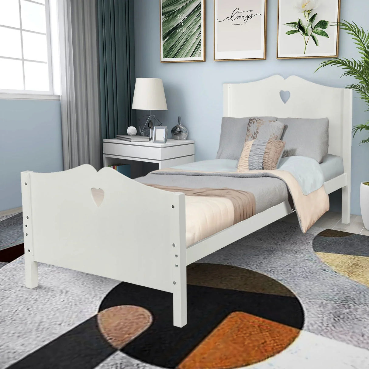Platform Bed With Slat Support And Headboard And Footboard - Furniture Home Direct