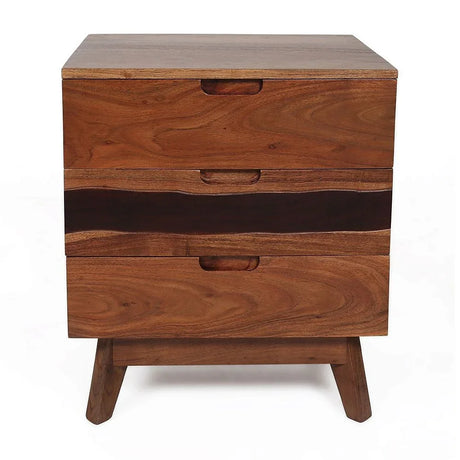 Nightstand Natural Wood - Brown - Furniture Home Direct