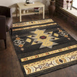 Tribes - 5'3" X 7'3" Southwest Area Rug - Black - Furniture Home Direct