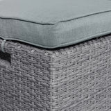 6-Piece Outdoor Wicker Set - Gray - Furniture Home Direct
