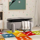 Hugo - Oval Fully Upholstered Storage Bench - Furniture Home Direct