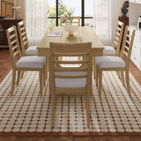 Extendable Dining Set, Farmhouse Extendable Table With Upholstered Chairs - Furniture Home Direct