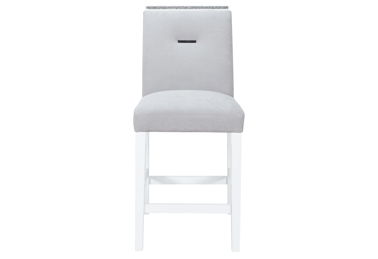 Dining Set Contemporary Rubber Wood Table Chairs White - Furniture Home Direct