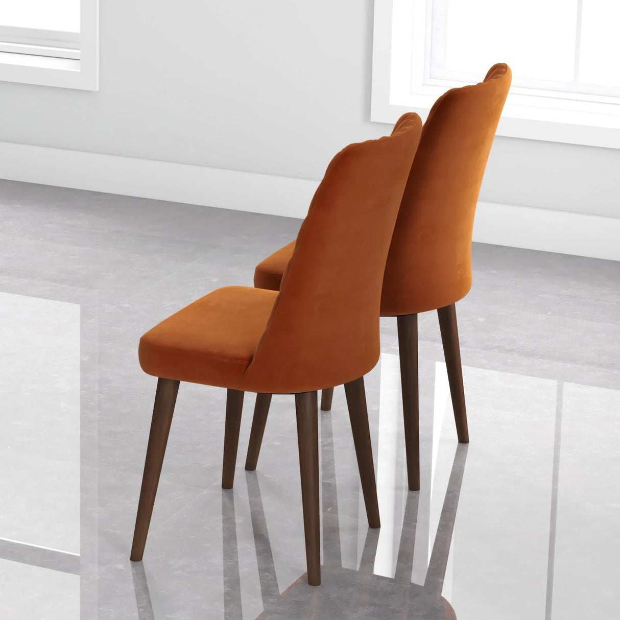 Katie - Mid-Century Modern Dining Chair (Set of 2) - Furniture Home Direct