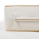 Outdoor Chaise Lounge Modern Cushions Wood Tray Beige - Furniture Home Direct