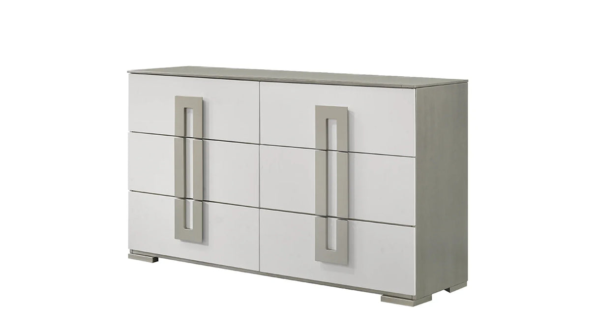 Bedroom Set Contemporary Full Bed Dresser Nightstand White - Furniture Home Direct