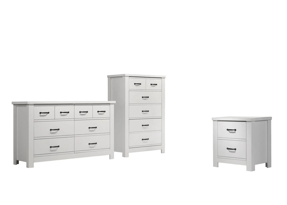Cassini - 3 Piece Bedroom Set - White - Furniture Home Direct