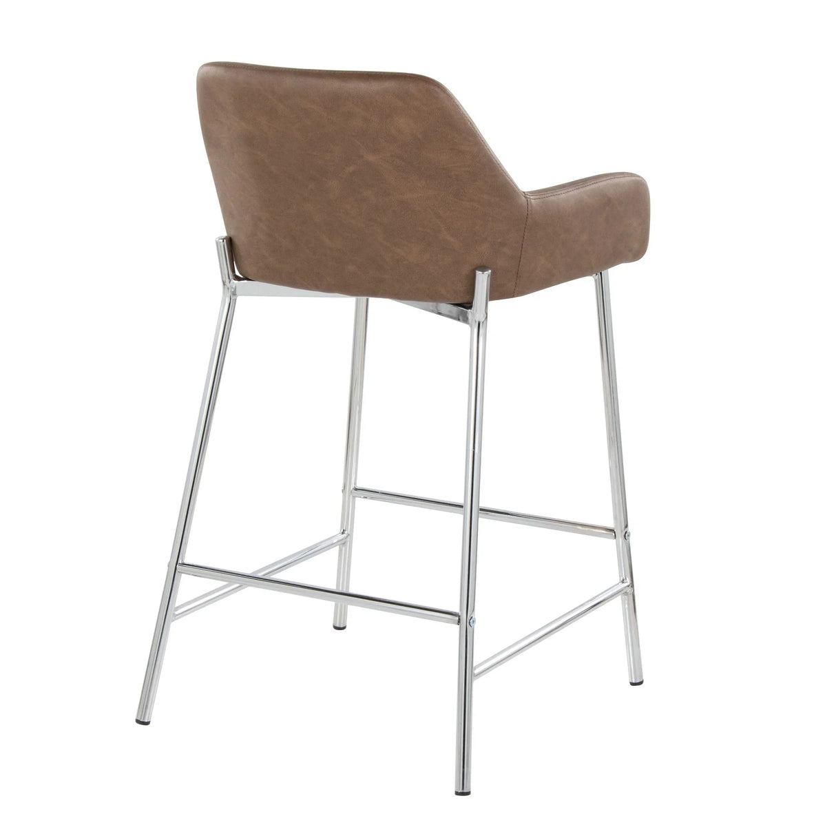 Daniella - Contemporary Fixed Height Counter Stool With Metal Legs (Set of 2) - Furniture Home Direct
