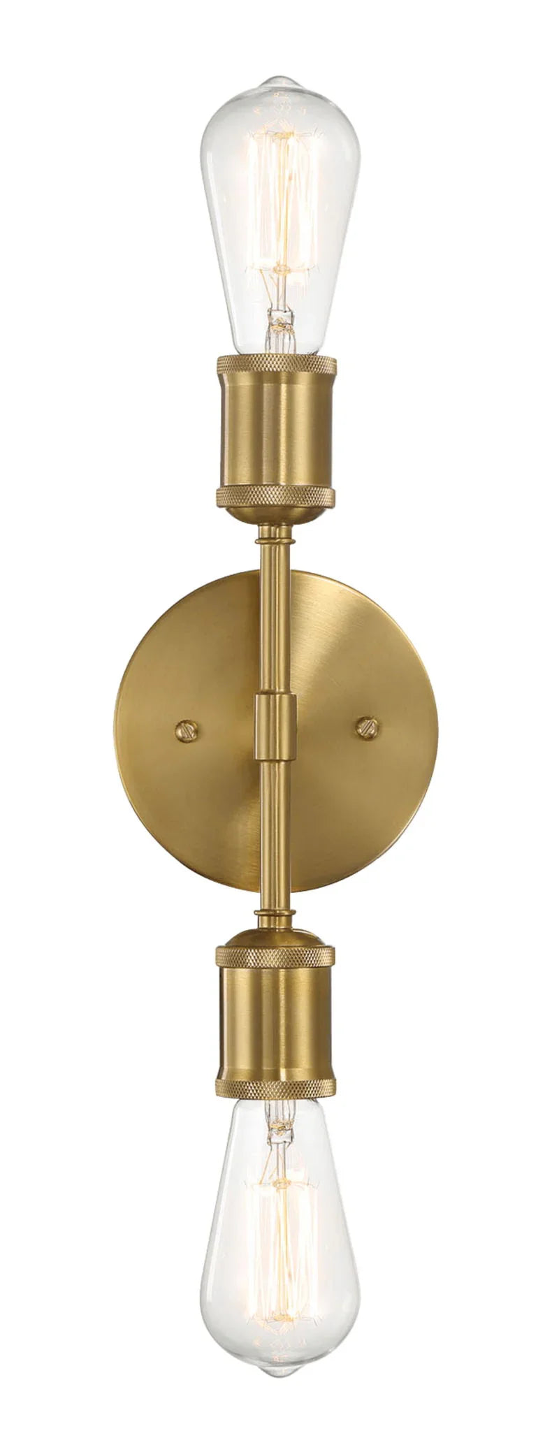 Reverie - Double Lights Bathroom Wall Sconce Over Mirror - Clear / Gold - Furniture Home Direct