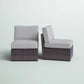 Armless Patio Chair With Cushions - Furniture Home Direct