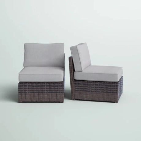 Armless Patio Chair With Cushions - Furniture Home Direct
