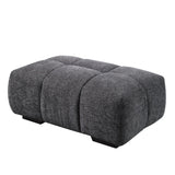 Chosen - Chenille Ottoman - Gray - Furniture Home Direct
